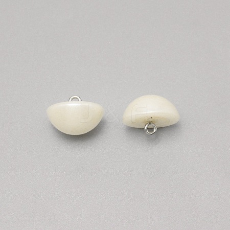 1-Hole Plastic Buttons BUTT-WH0022-06H-1