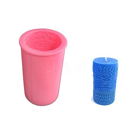 Bohemian Style 3D Embossed Eye Pillar Candle Molds SIMO-H015-02-1