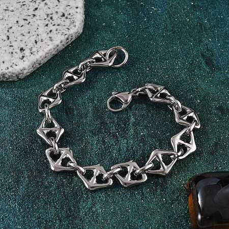 304 Stainless Steel Mariner Link Chain Bracelets for Women BJEW-F488-02P-1