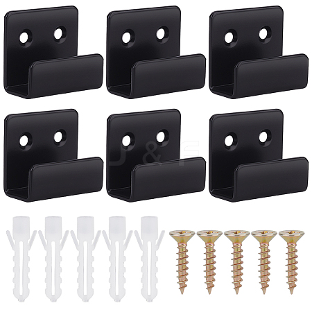 AHADERMAKER 10Pcs Iron Wall Mounted Hook Hangers for Ceramic Tiles AJEW-GA0006-81-1