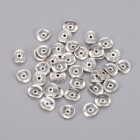 Tibetan Style Wavy Spacer Beads X-TIBEP-A11067-AS-FF-1