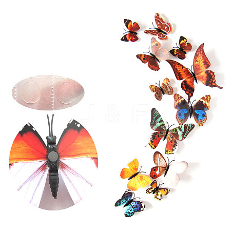 Artificial Plastic Butterfly Decorations DJEW-WH0001-01A-1