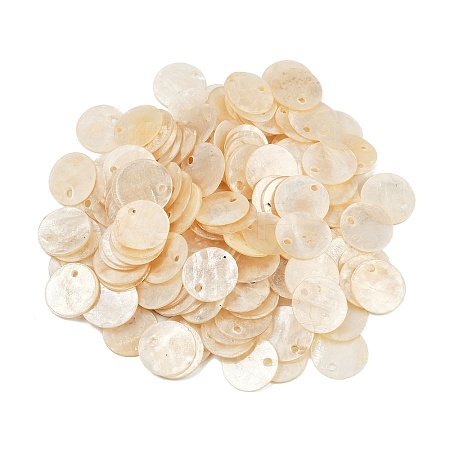 Natural Capiz Shell Disc Charms SHEL-HY0001-20A-1