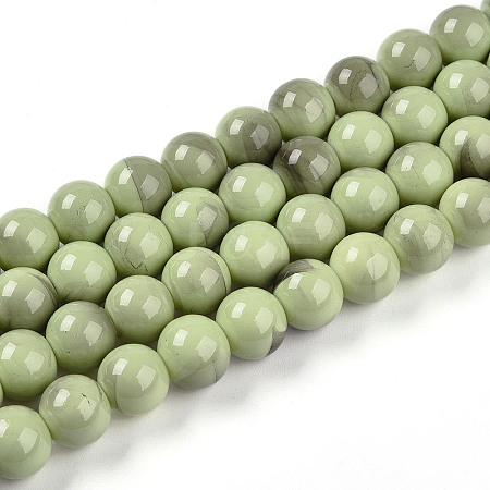 Baking Paint Glass Beads X1-DGLA-N013-10mm-05-1