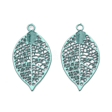 Spray Painted Hollow 430 Stainless Steel Pendants STAS-N121-07C-1