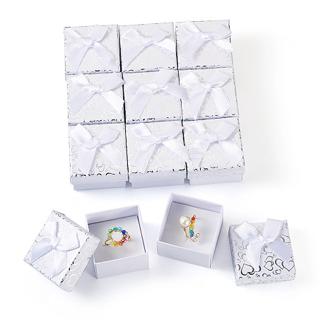 Bowknot Cardboard Paper Ring Gift Storage Boxes CON-TAC0001-16D-1