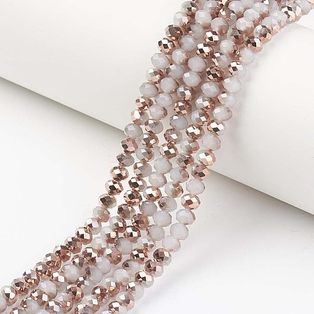 Electroplate Glass Beads Strands EGLA-A034-J10mm-N03-1
