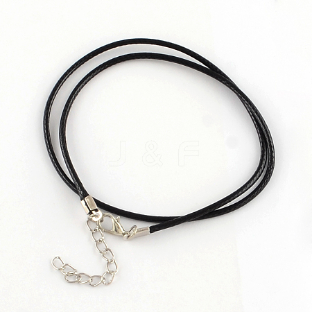 Waxed Cotton Cord Necklace Making MAK-S032-1.5mm-101-1