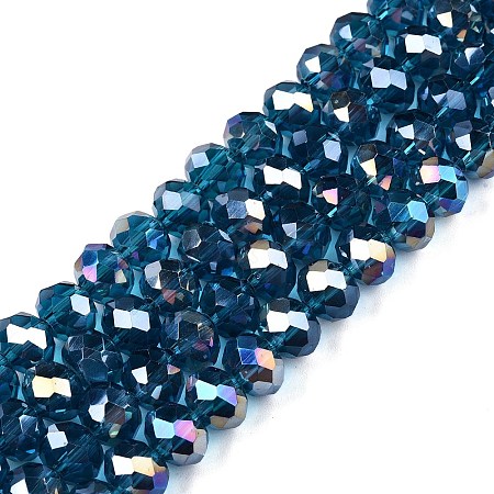Electroplate Glass Beads Strands EGLA-A034-T8mm-B25-1