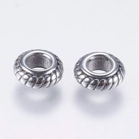 304 Stainless Steel European Beads STAS-I069-04AS-1