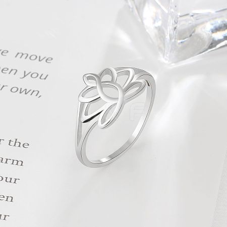 Flower 925 Sterling Silver Finger Rings FS-WG1E6A3-03-1