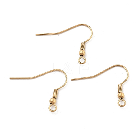 304 Stainless Steel Earring Hooks Ion Plating(IP) STAS-E149-02G-01-1