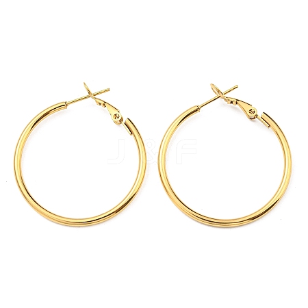 Ion Plating(IP) 316 Surgical Stainless Steel Hoop Earrings for Women EJEW-C053-08B-G-1