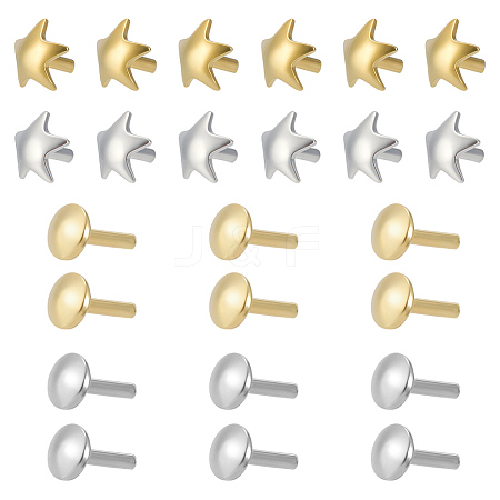 24Pcs 4 Style 925 Sterling Silver Flat Head Pins STER-ME0001-10-1