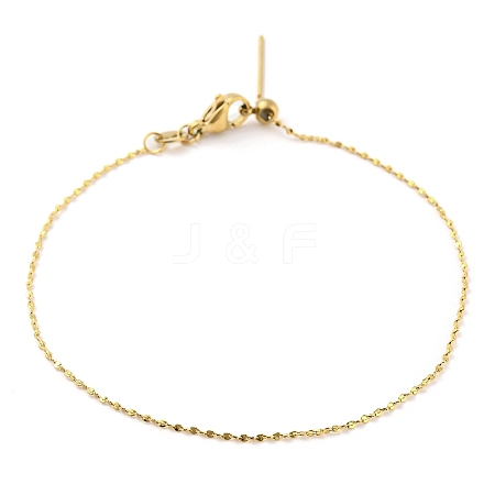 304 Stainless Steel Add a Bead Adjustable Chains Bracelets for Women BJEW-M307-01B-G-1