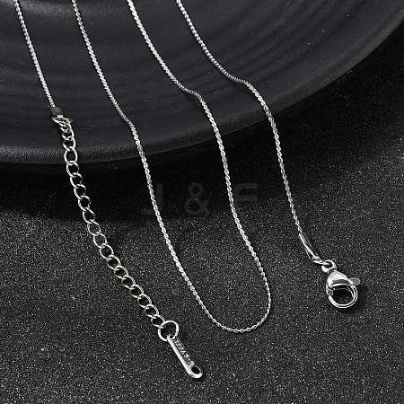 12Pcs 304 Stainless Steel Serpentine Chain Necklaces for Men Women NJEW-H093-19P-02-1