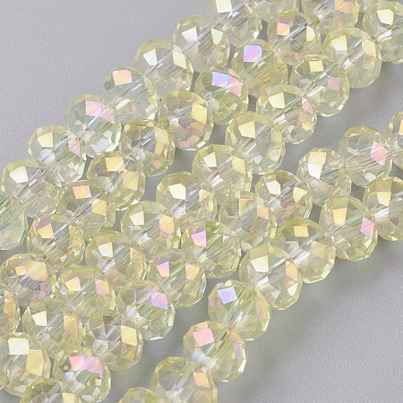 Electroplate Glass Beads Strands GLAA-K027-02AB-1