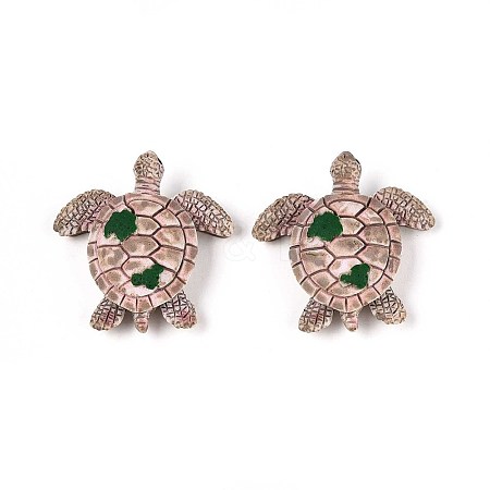 Turtle Opaque Resin Cabochons CRES-T025-35-1