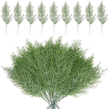 25Pcs Plastic Artificial Pine Needle Branches FIND-CP0003-34-1