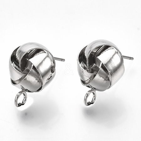 Iron Stud Earring Findings IFIN-T014-15P-NR-1