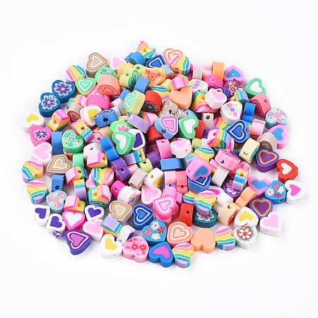 200Pcs Handmade Polymer Clay Beads CLAY-YW0002-20-1