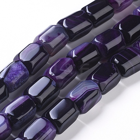 Natural Agate Beads Strands G-L542-B01-1