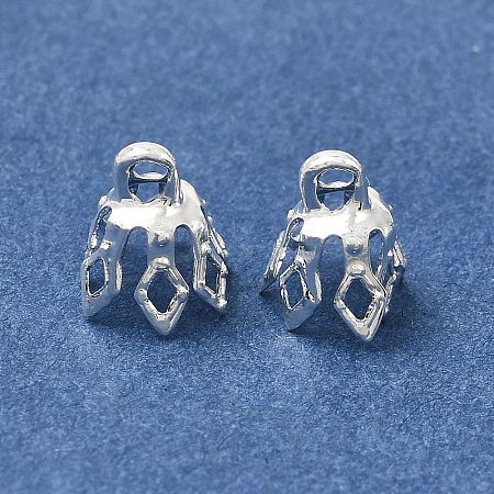 Flower Brass Bead Cap Bails KK-CBA1A60-23A-S-1
