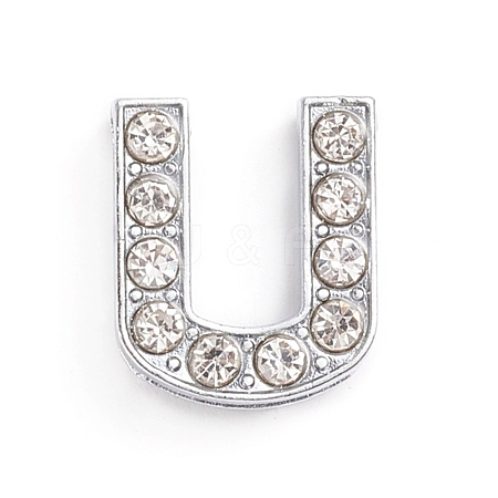 Alloy Slide Charms ALRI-WH0005-09U-P-1