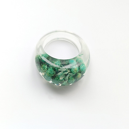 Resin Dried Flower Finger Rings for Women FS-WGEA7C0-01-1