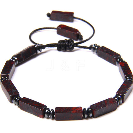 Rectangle Natural Imperial Jasper Beaded Bracelets EJ8976-5-1