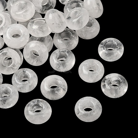 Natural Quartz Crystal European Large Hole Beads X-G-Q442-22-1