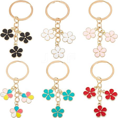 Olycraft 2 Sets Alloy Enamel Keychain KEYC-OC0001-28-1