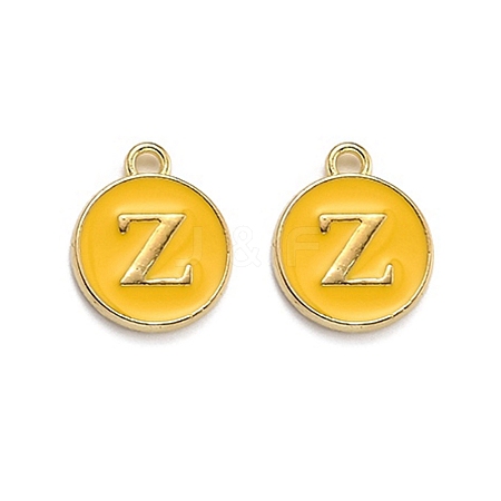 Golden Plated Alloy Enamel Charms ENAM-Q437-13Z-1