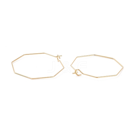 Ion Plating(IP) 316 Stainless Steel Hoop Earrings Findings STAS-C029-03G-1