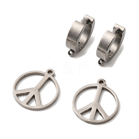 Unicraftal DIY Peace Sign Drop Earring Making Kit DIY-UN0003-27-1