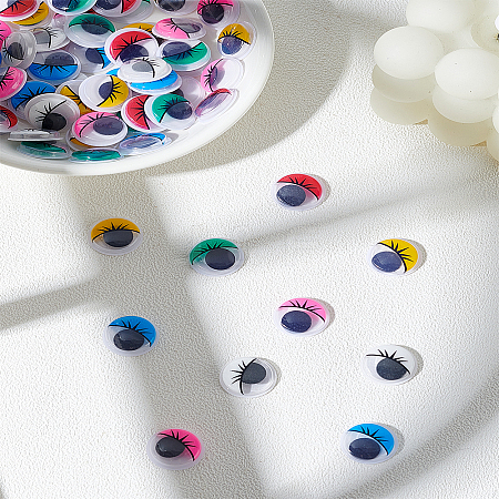 Half Round Plastic Doll Wiggle Eyes Cabochons DIY-LP0001-89D-1