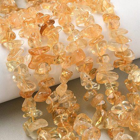 Natural Citrine(Heated) Beads Strands G-K400-A01-8x10-1