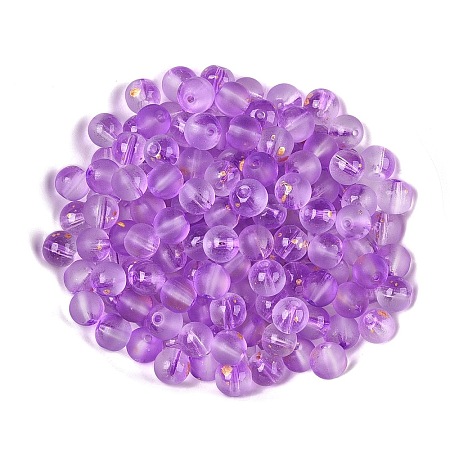 Frosted Baking Painted Glass Beads DGLA-N005-8mm-06-1