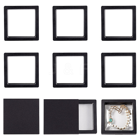 Square Transparent PE Thin Film Suspension Jewelry Floating Frame Displays ODIS-TAC0002-02A-1