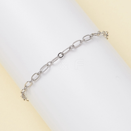 Brass Oval Link Chains Bracelets for Women BJEW-JB13035-1