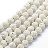 Synthetic Lava Rock Round Beads Strands X-G-E508-04-10mm-1-1