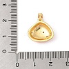 Brass Micro Pave Cubic Zirconia Pandents KK-R100-12G-02-3