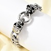 304 Stainless Steel Cuban Link Chains Bracelets for Unisex BJEW-A092-06B-P-1