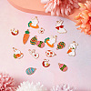 48Pcs 12 Style Alloy Enamel Pendants ENAM-TA0001-31-7