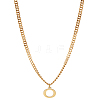1Pc 304 Stainless Steel Letter Pendant Necklaces NJEW-LP0001-33O-G-1