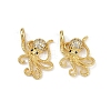 Brass Micro Pave Cubic Zirconia Pendants KK-C093-12G-1