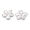 304 Stainless Steel Flower Pendants X-STAS-T067-30P-2