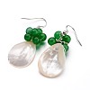 Drop Shell Pearl Dangle Earrings EJEW-I204-01A-2