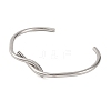 304 Stainless Steel Cuff Bangles for Women BJEW-D048-08P-2