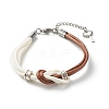 Waxed Polyester Cord Bracelets for Couples BJEW-TA00007-4